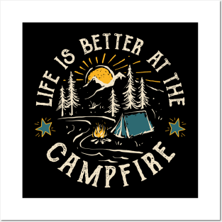 Camping Shirt Life Is Better At The Campfire Posters and Art